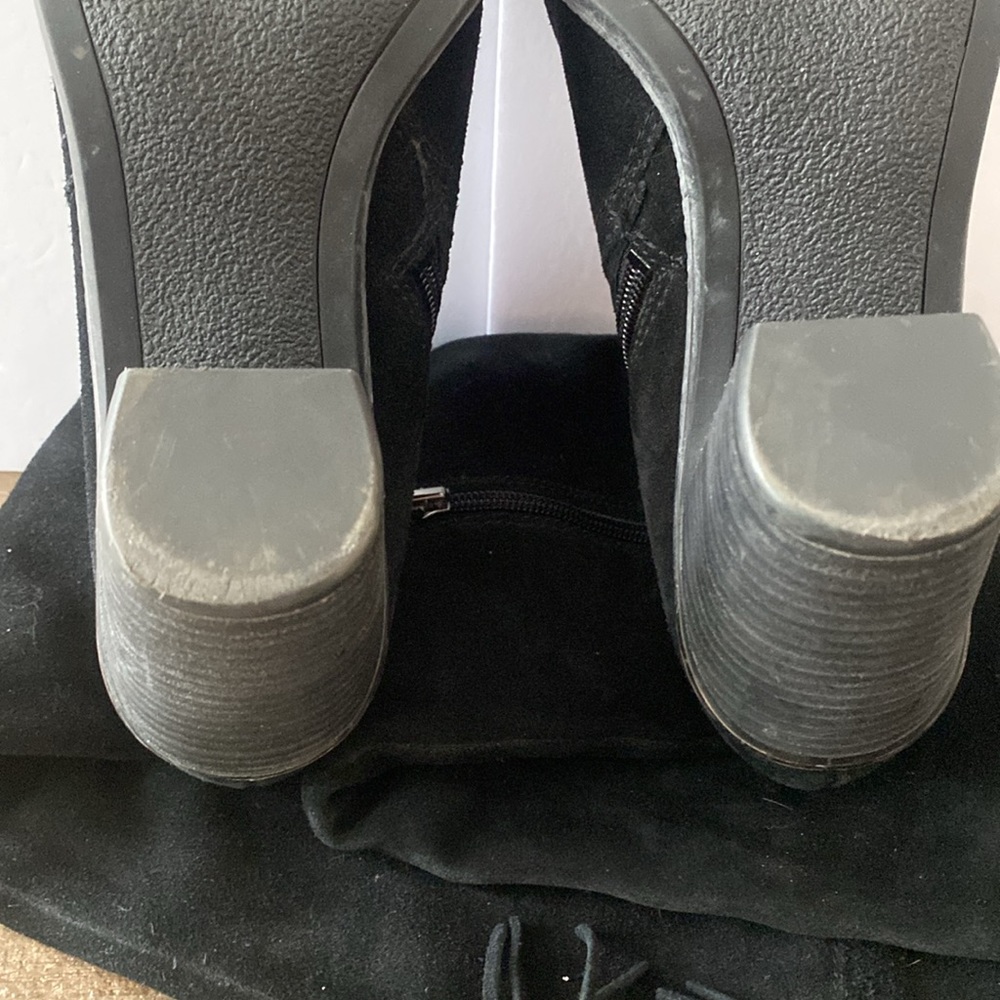 Franco Sarto Ellyn Black Suede Over the Knee Boots - Picture 5 of 10